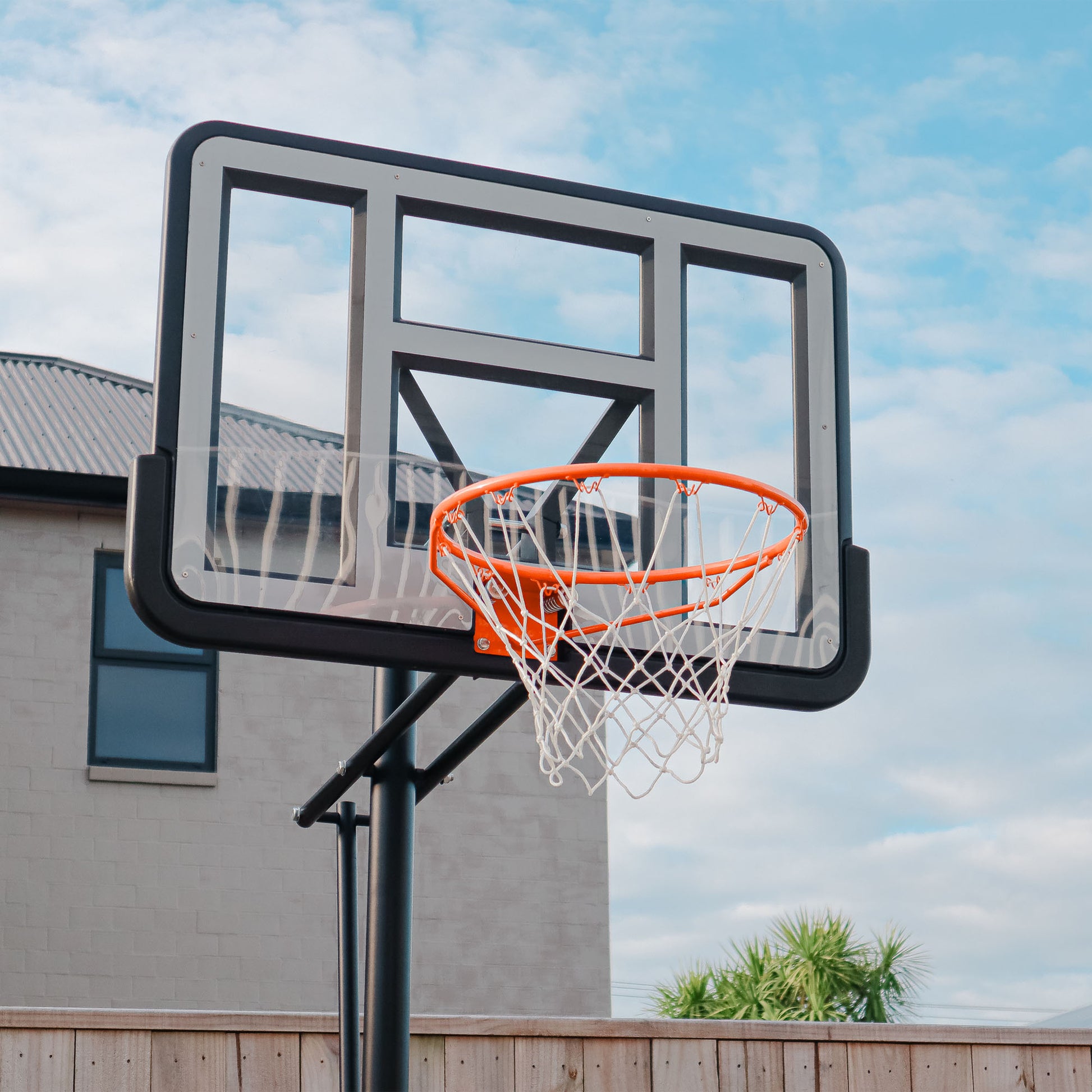 Black and Orange Basketball Hoop