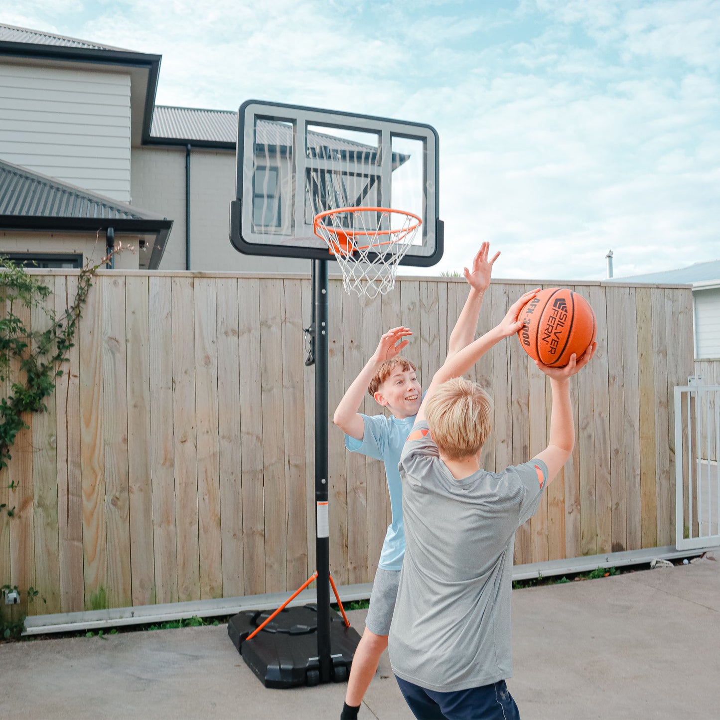 Black and Orange Basketball Hoop