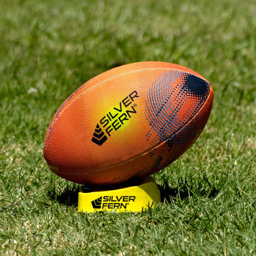 Silver Fern Astro Trainer Rugby Ball, Size 2.5, lifestyle shot