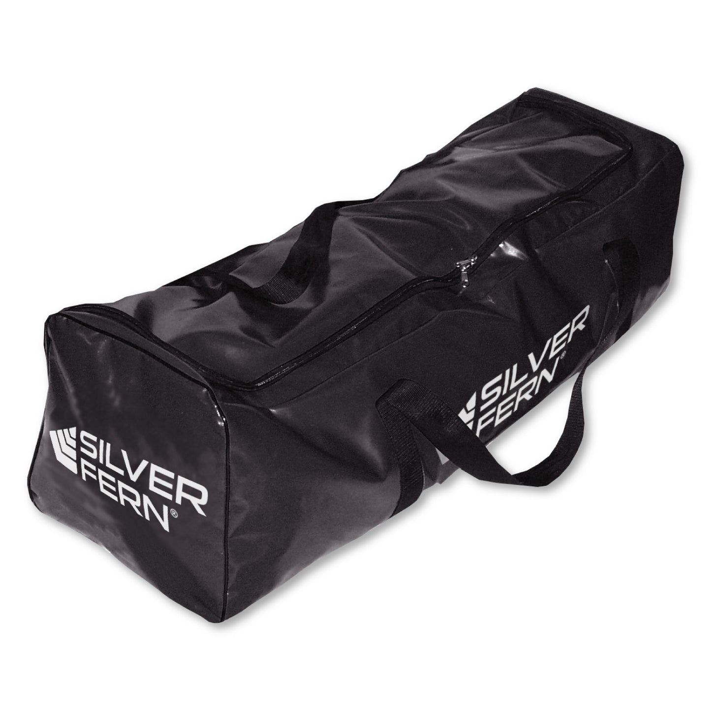 Silver Fern blue PVC gear bag size extra large, white background, product showcase