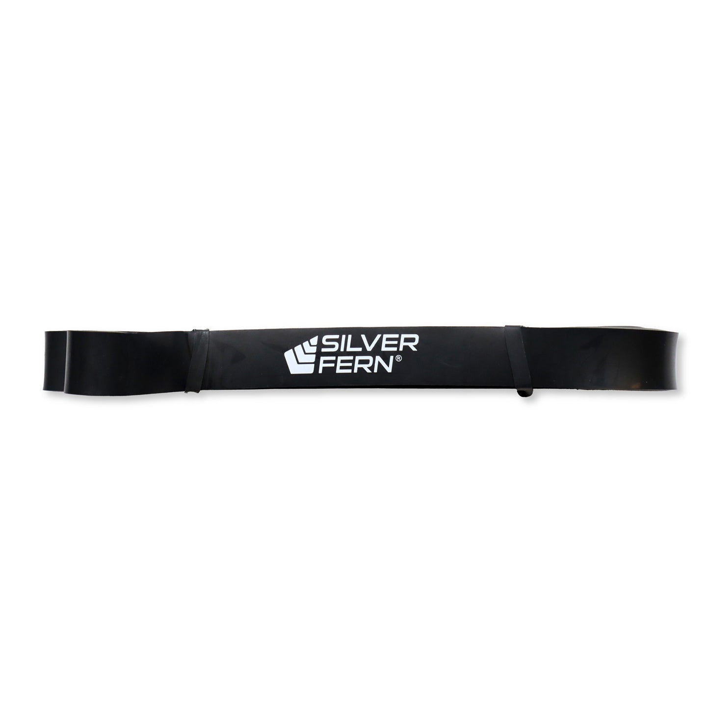 Silver Fern Black Resistance Bands Heavy 22 mm thick. White Background.