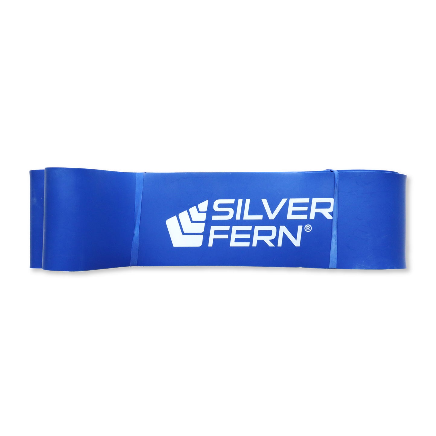 Silver Fern Blue Resistance Bands Heavy 63 mm thick. White Background.