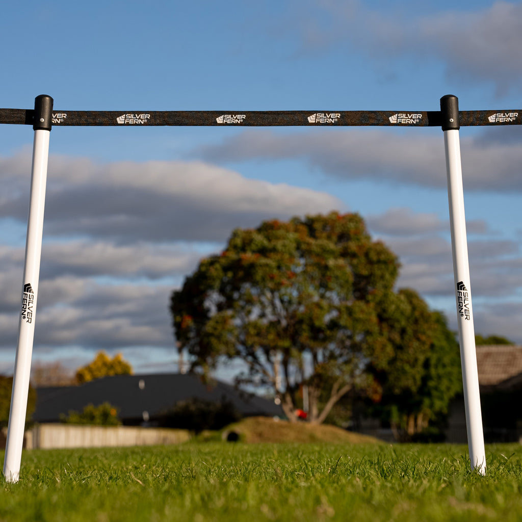 Silver Fern Crowd Barrier Kit, Lifestyle shot, barriers set up in outdoor sports field