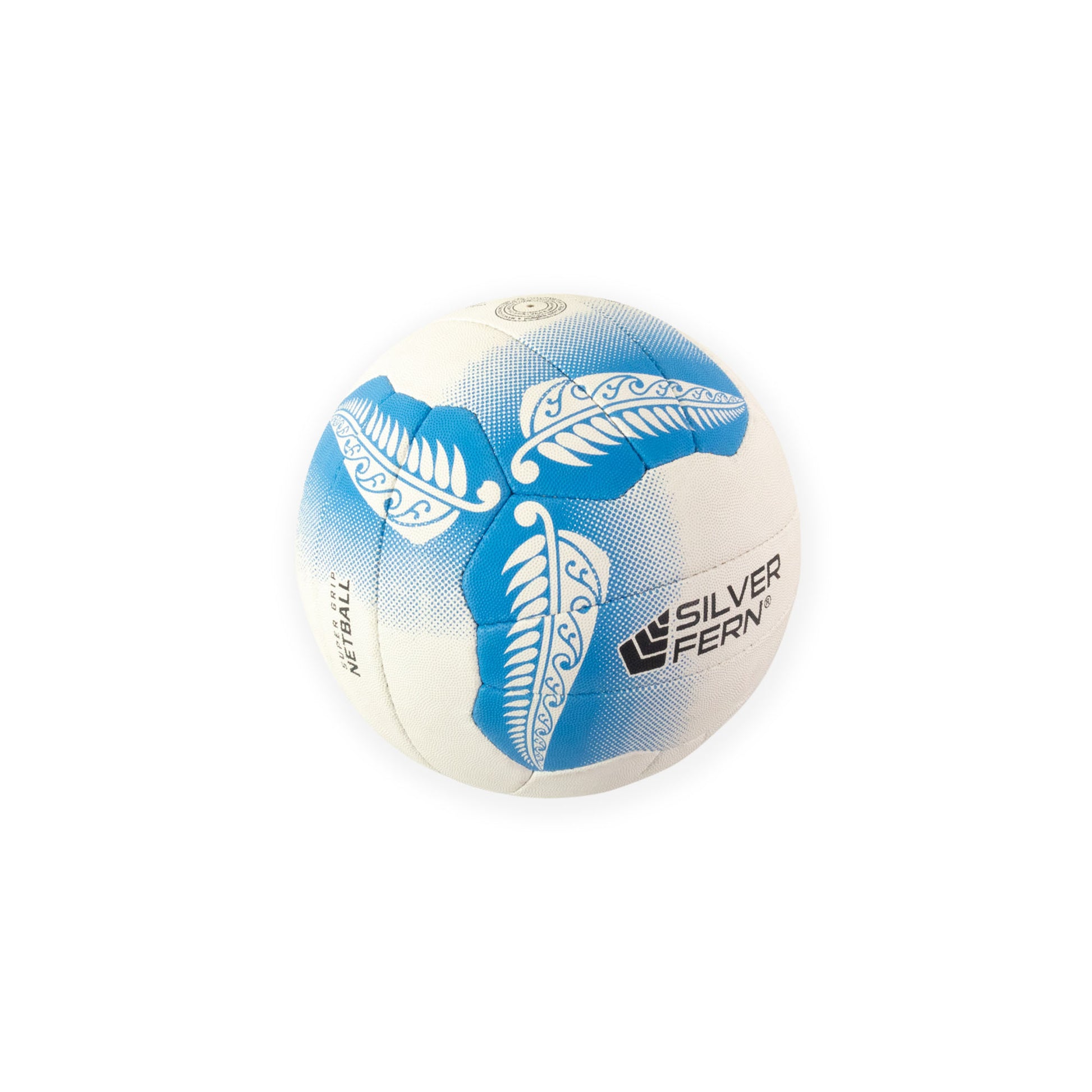 Angled image of Blue and White Outdoor Netball