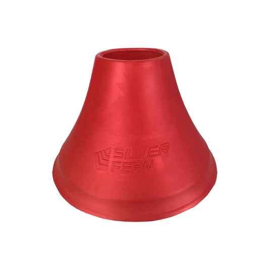 Red rubber cone with 'Silver Fern' branding on a white background