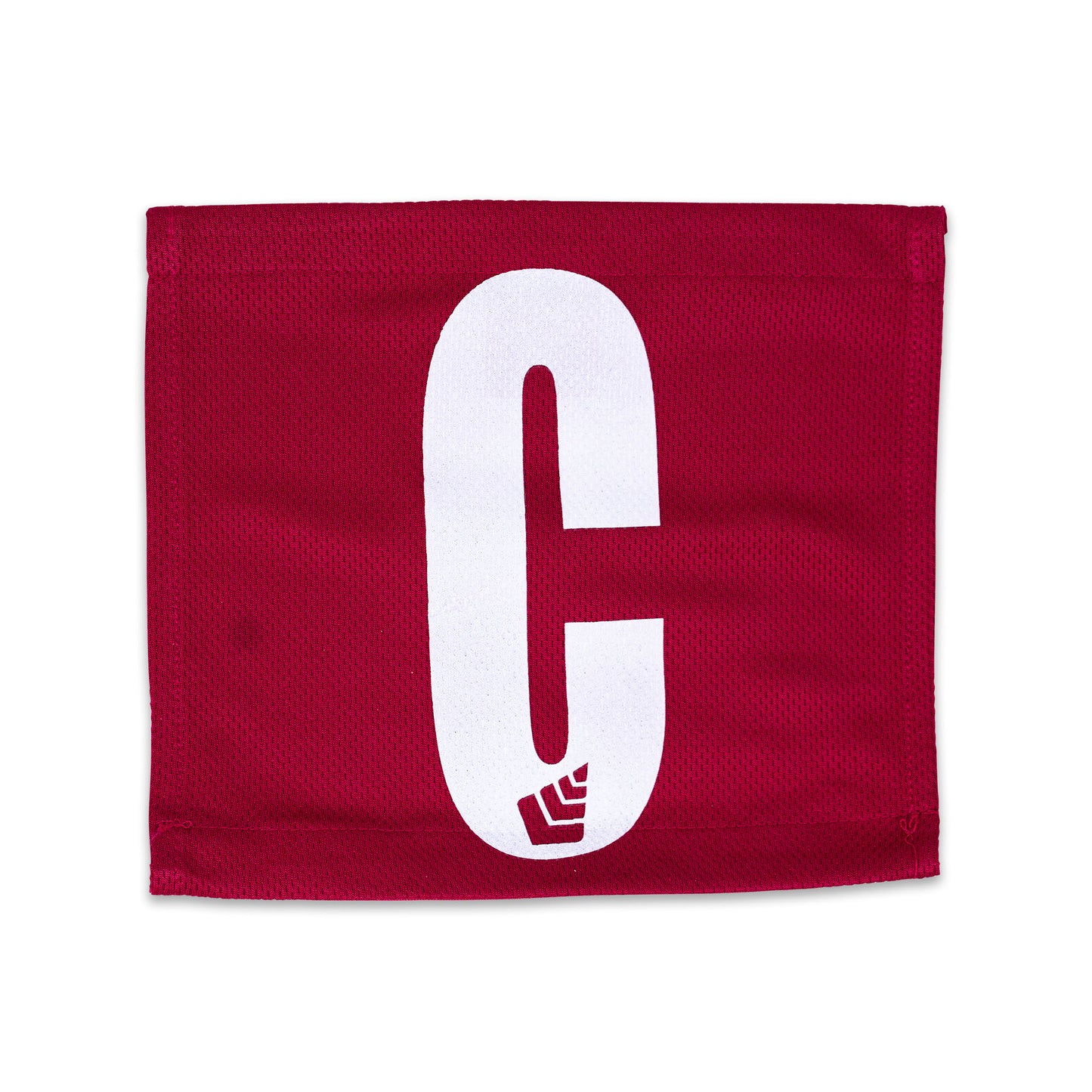 Netball Bib Patch Maroon White Background