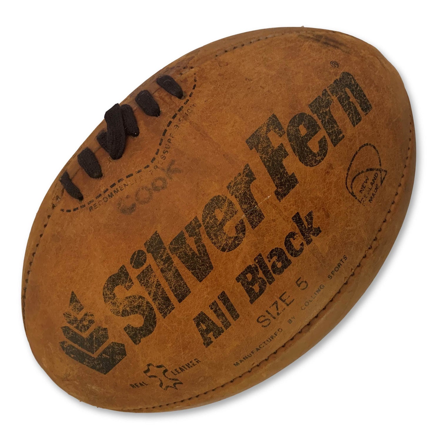 Original Official All-Black Size 5 Silver Fern Rugby Match Ball