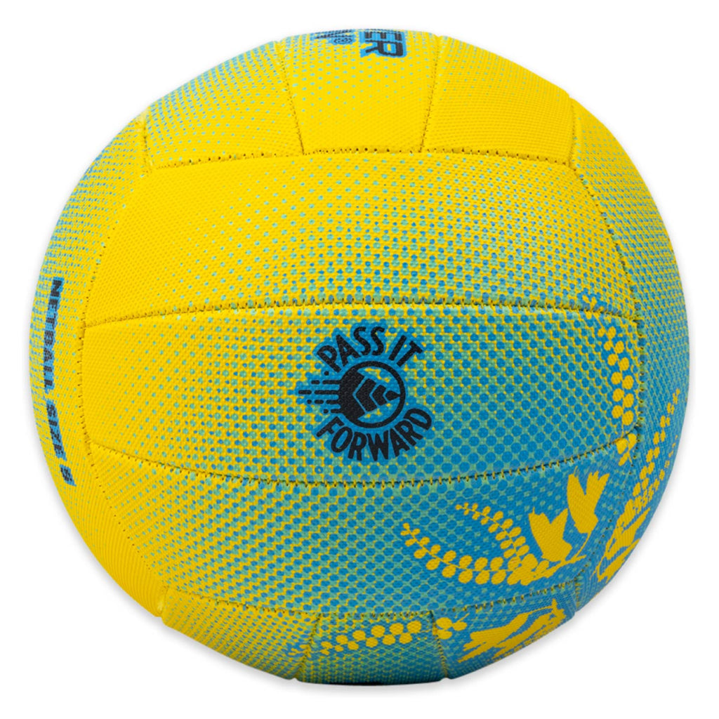Pass It Forward Netball Size 5, White Background Image, PIF Logo