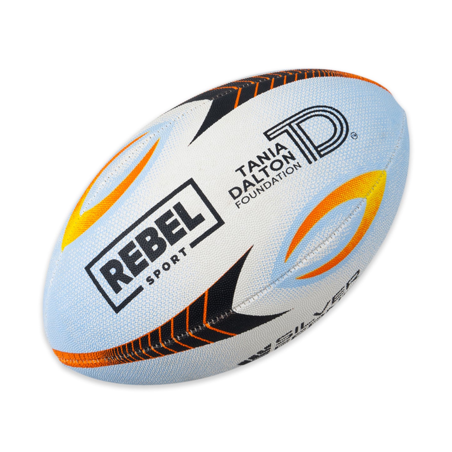 Pass It Forward Rugby Ball Size 2.5, White Background Image, Rebel Sport Logo