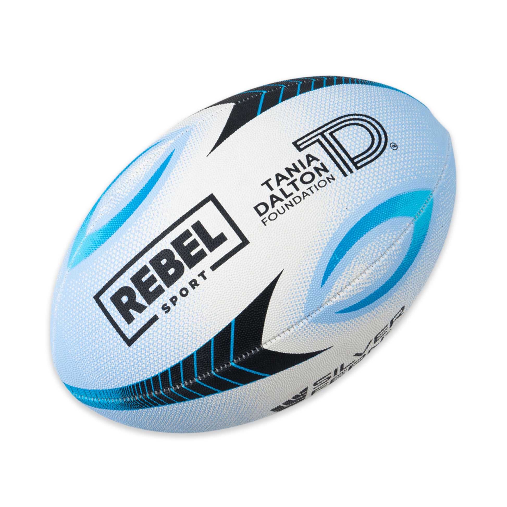 Pass It Forward Rugby Ball Size 3, White Background Image, Rebel Sport Logo