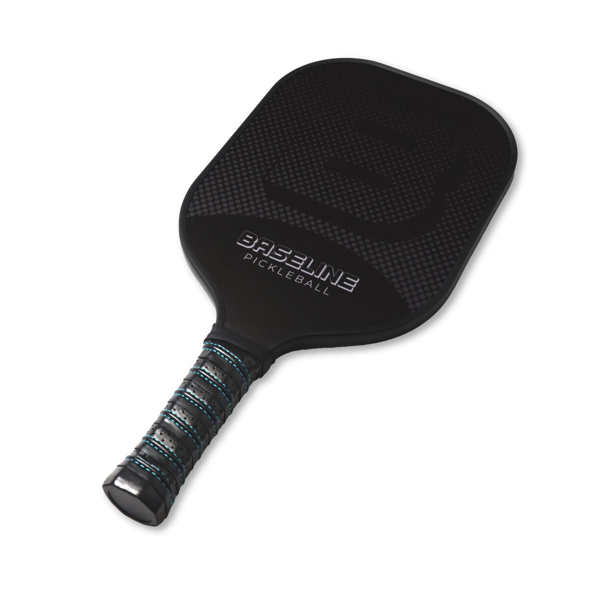 pickleball bat black baseline, angled white background image