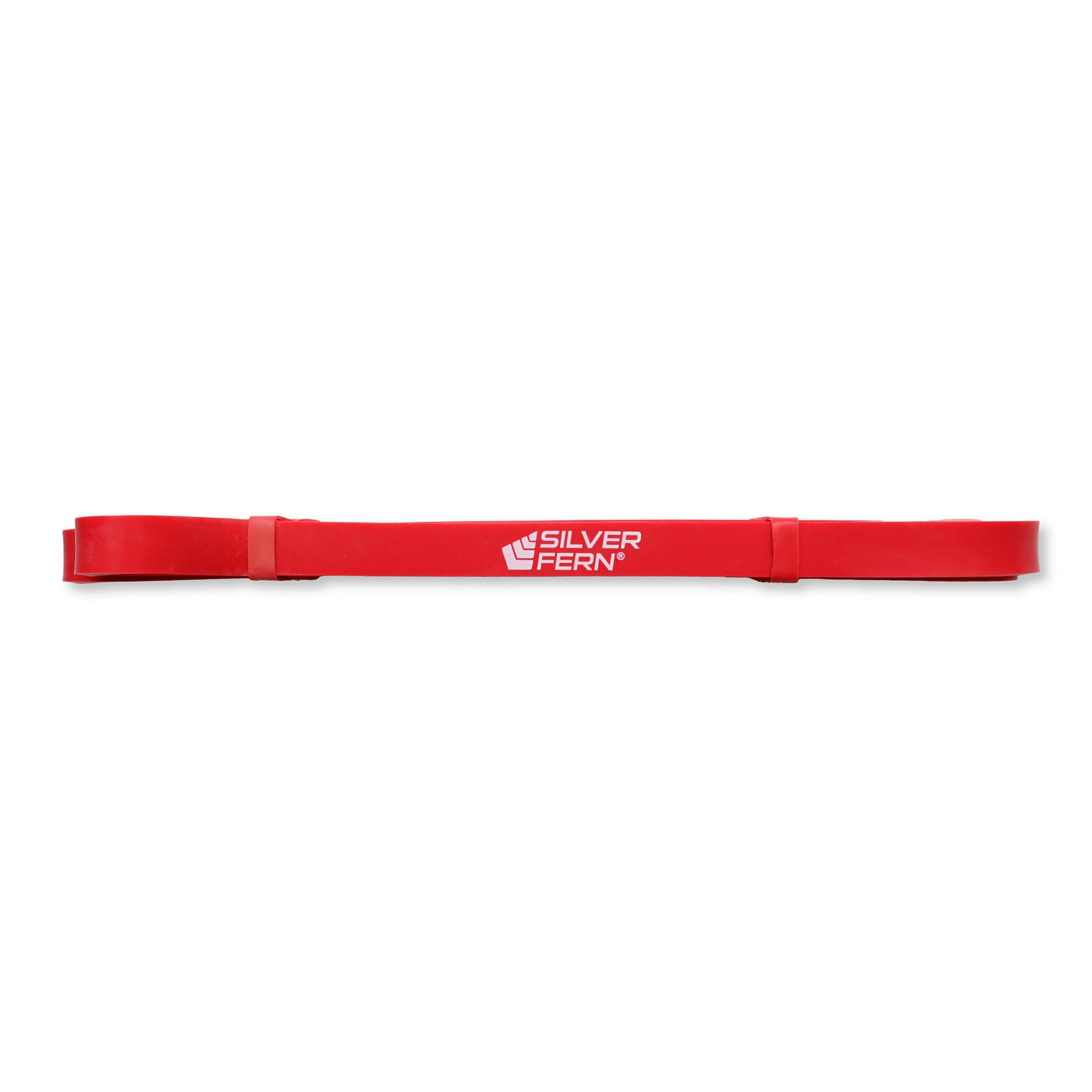 Silver Fern Red Resistance Bands Heavy 13 mm thick. White Background.