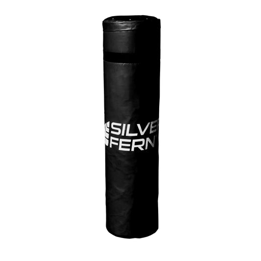 Silver Fern Black Rugby Tackle Bag, white background