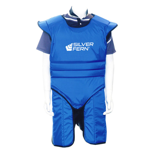 Silver Fern Blue Rugby Contact Suit w/ Leg Protection