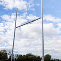 Silver Fern Junior Rugby Goal Post, Lifestyle shot, goal post set up on training field