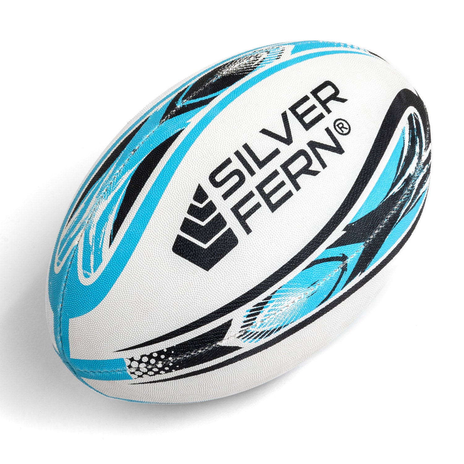 Silver Fern Rugby League Trainer Ball Club Size 5, white background