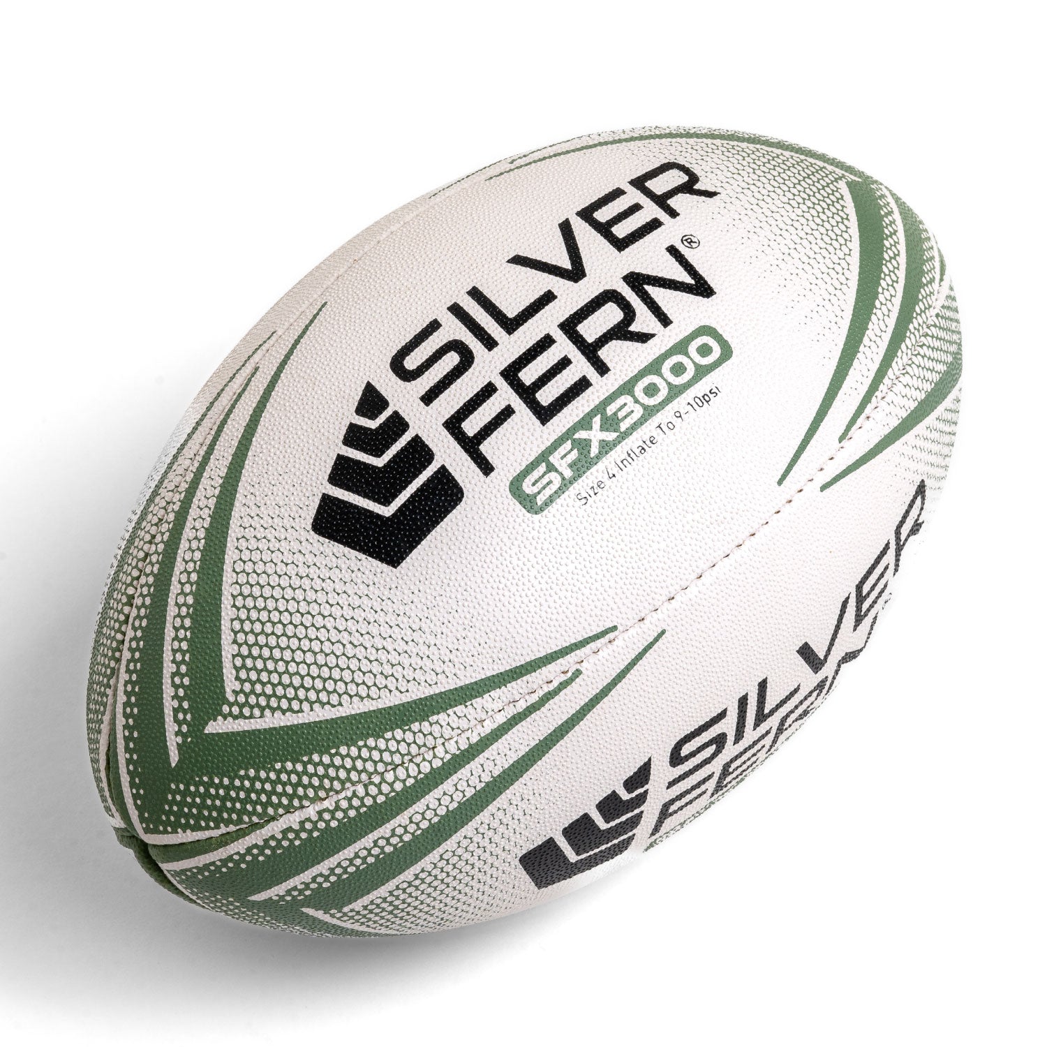 Silver Fern Rugby Match Ball SFX3000 Size 4, white background