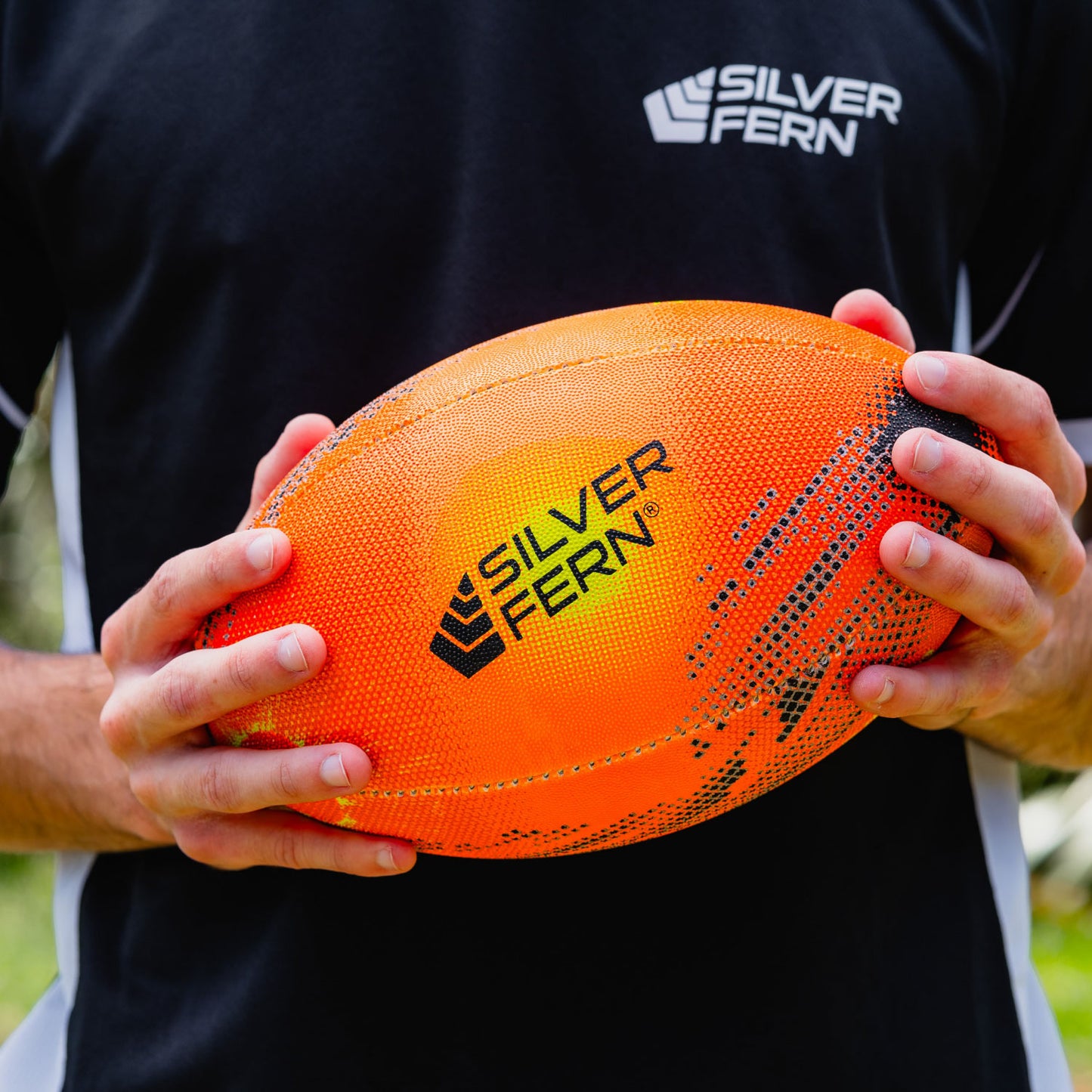 Silver Fern Rugby Astro Trainer Ball Size 2.5, lifestyle shot