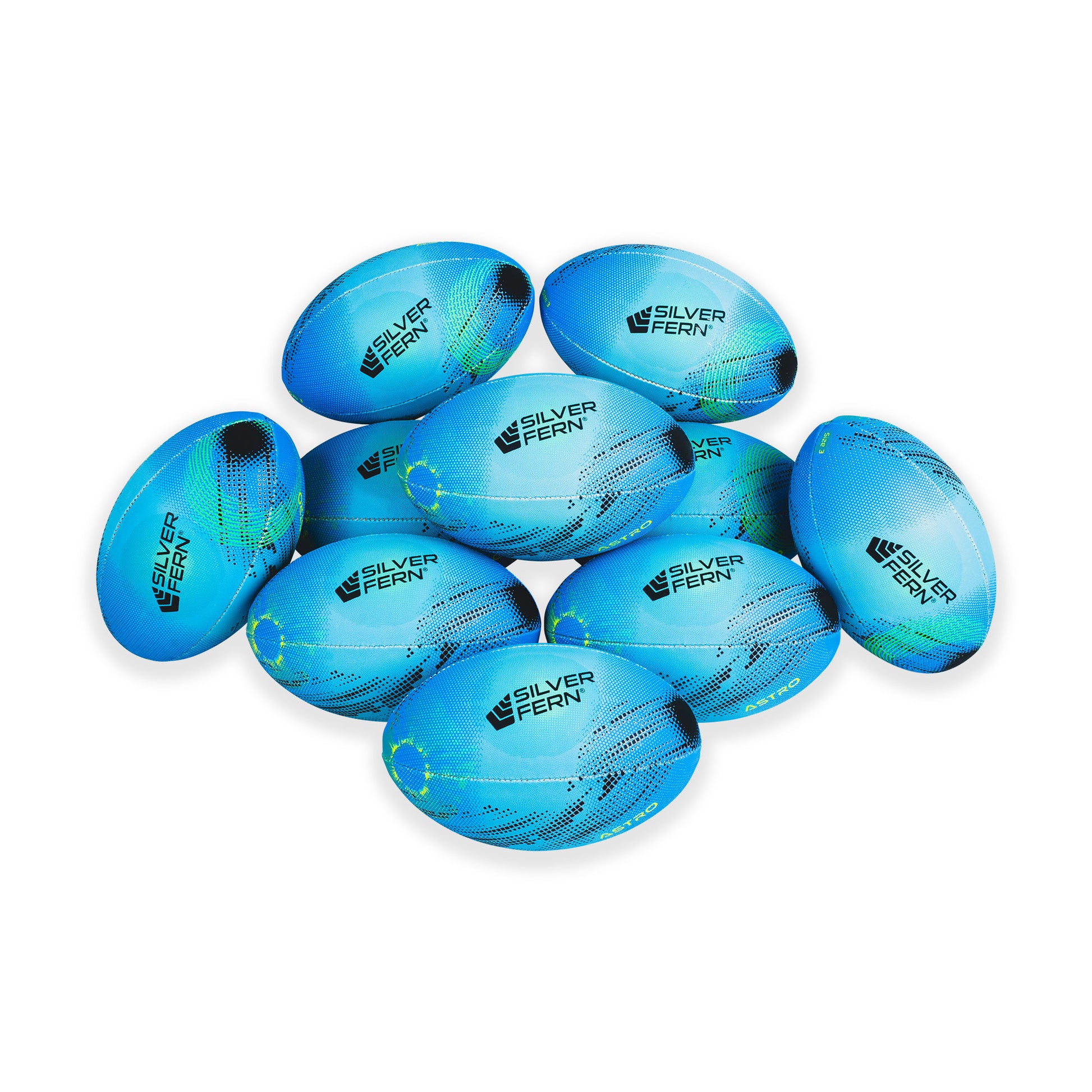 10 Ball Pack Rugby Astro Size 3