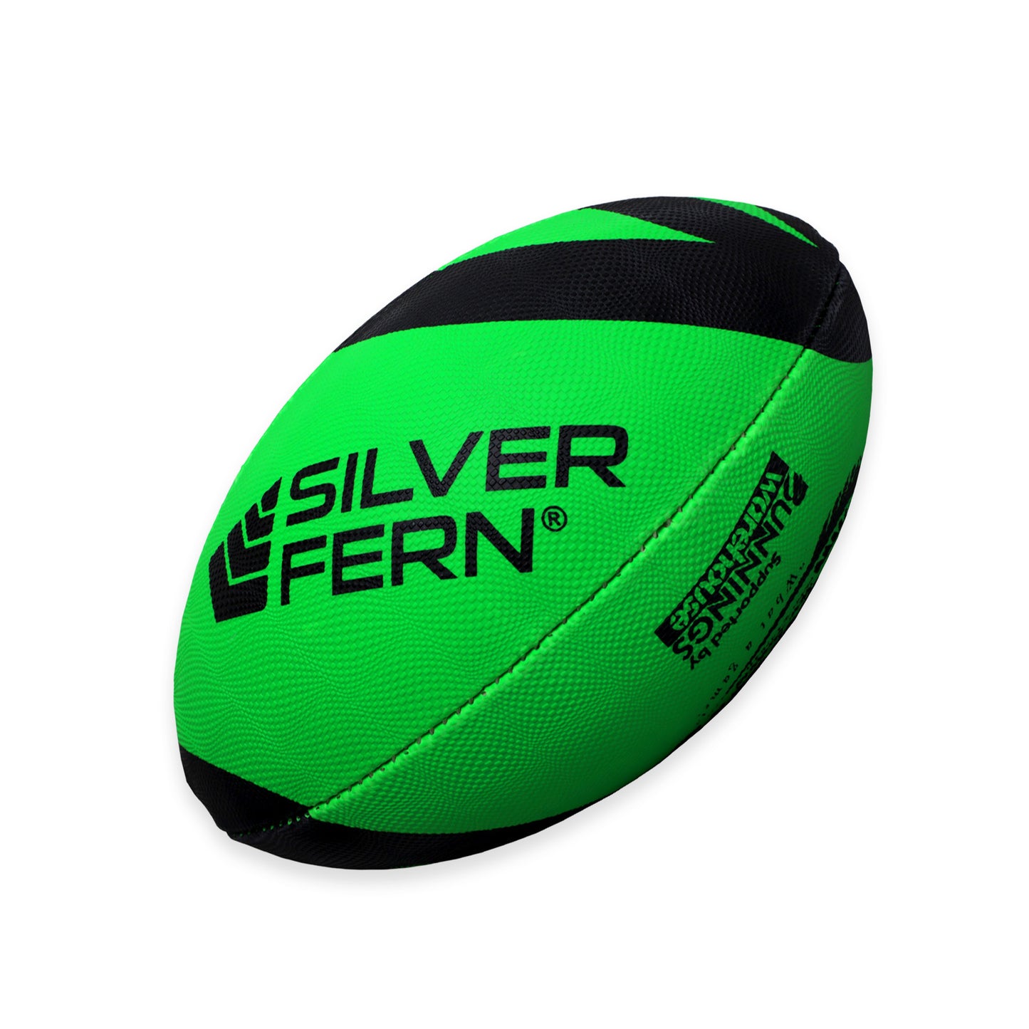 Green Turbo Touch Rugby Ball, white background image